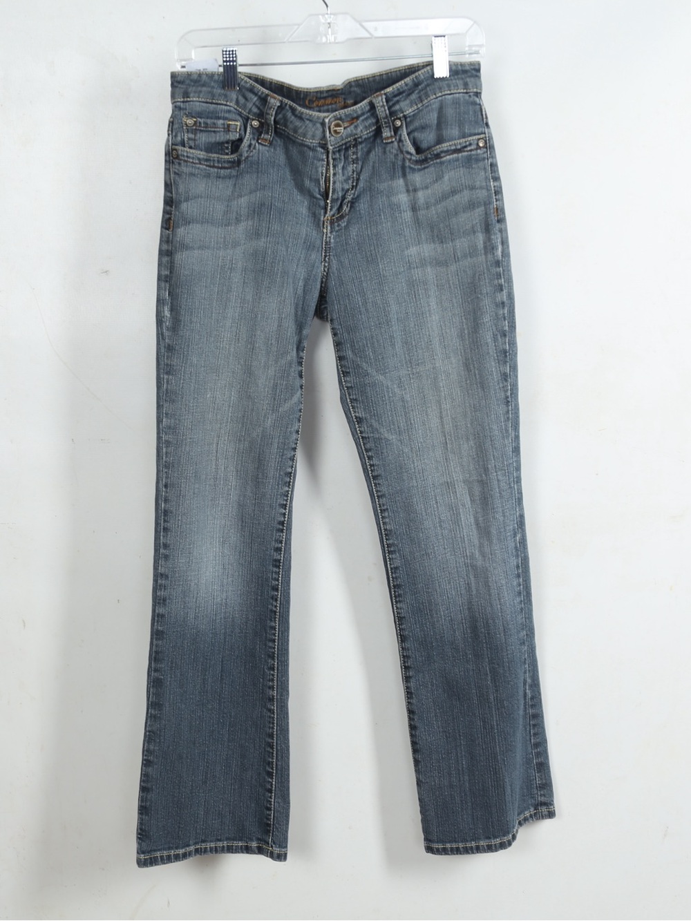 Straight-Leg Women's Jeans in Faded Gray-Blue